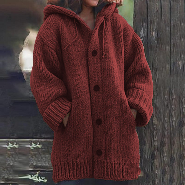 Wilhelmina | Cosy Hooded Knit Cardigan