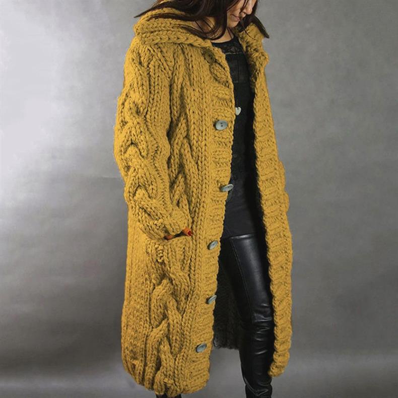 Enid | Cosy Hooded Longline Cardigan