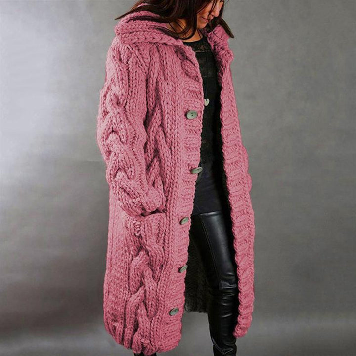 Enid | Cosy Hooded Longline Cardigan