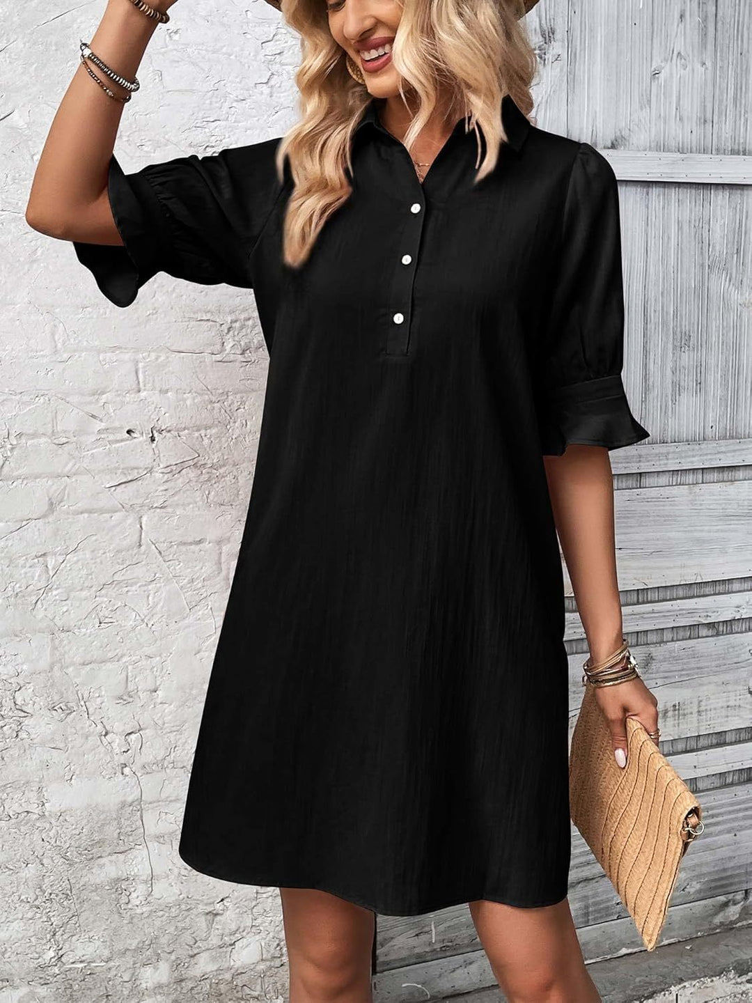 Dorothy | Relaxed Collared Shirt Dress