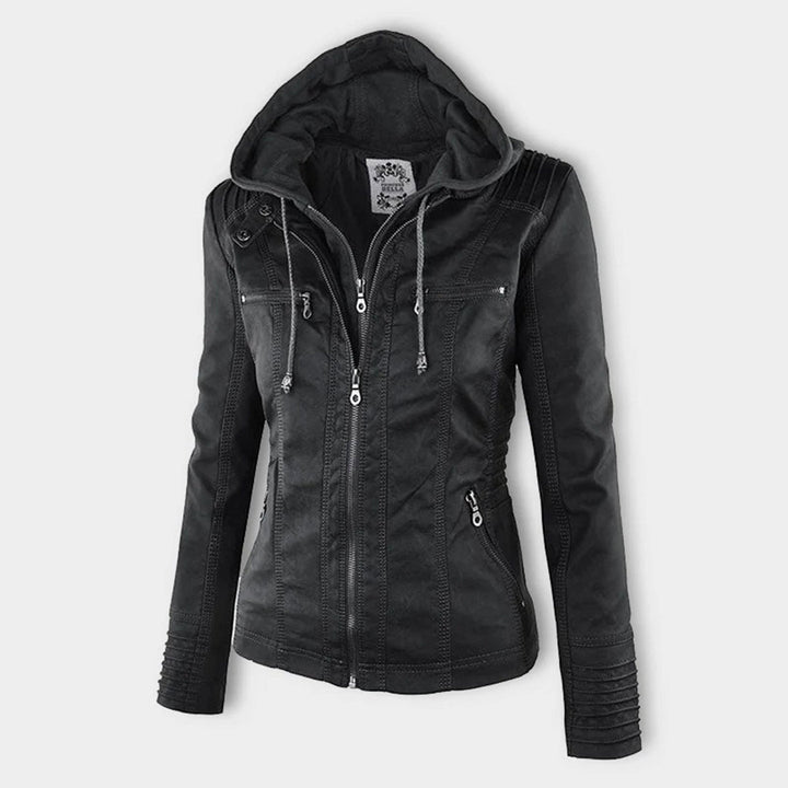 Loretta | Hooded Biker Jacket