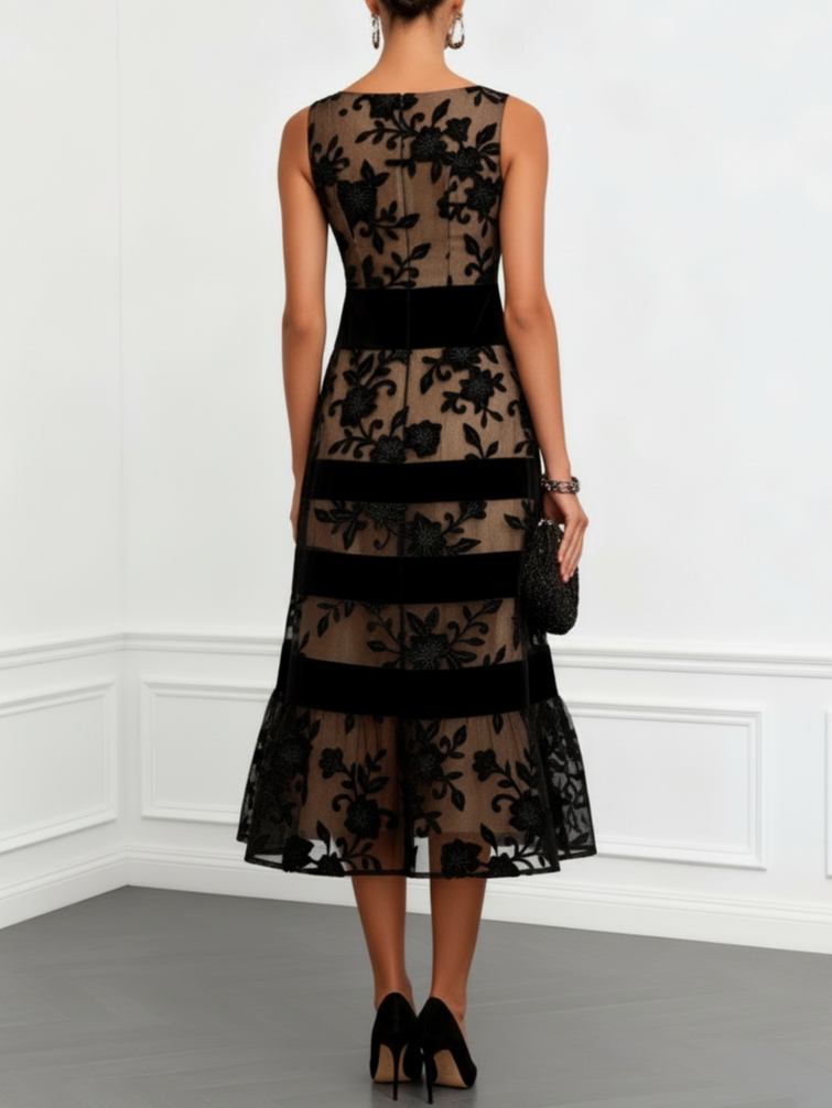 Elspeth | Floral A-Line Midi Dress