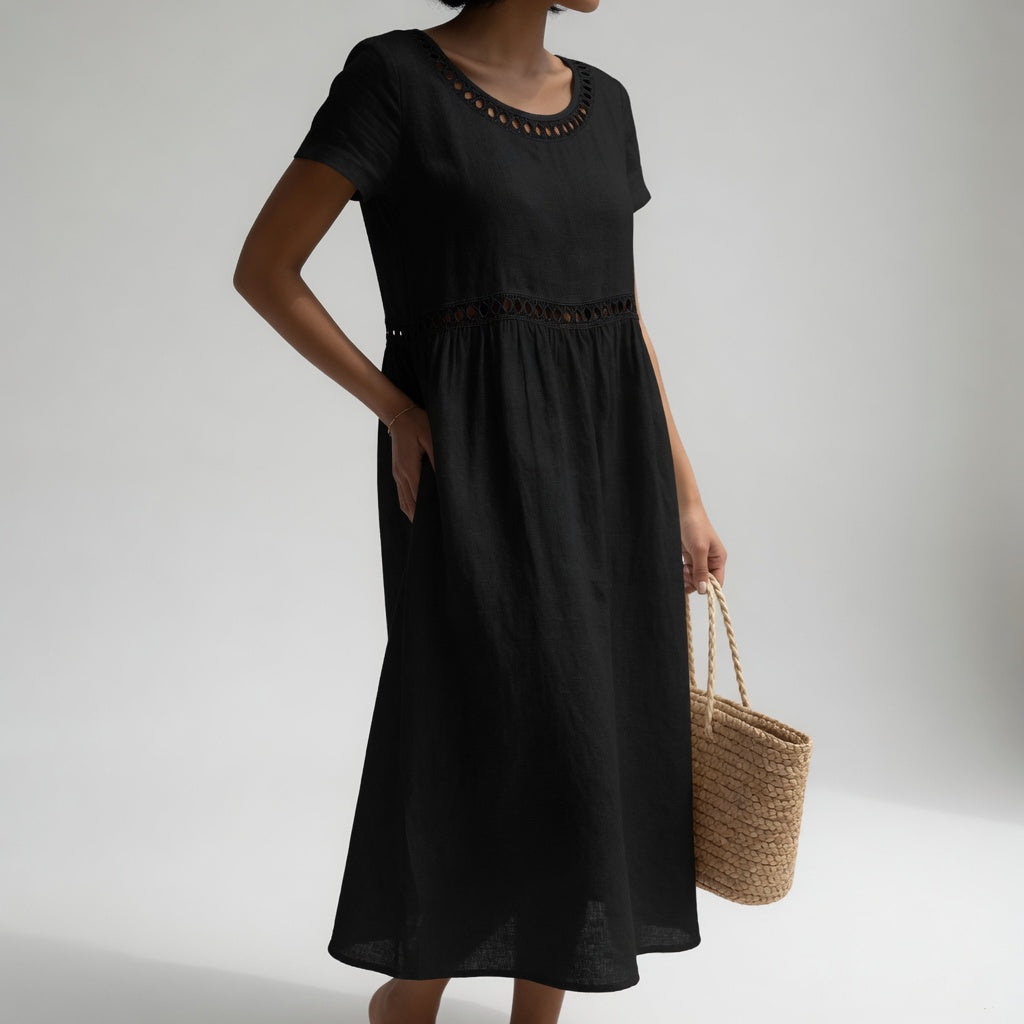 Bronwen | Scalloped Midi Dress