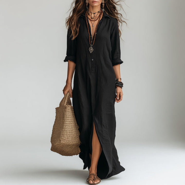 Solange | Relaxed Bohemian Shirt Dress