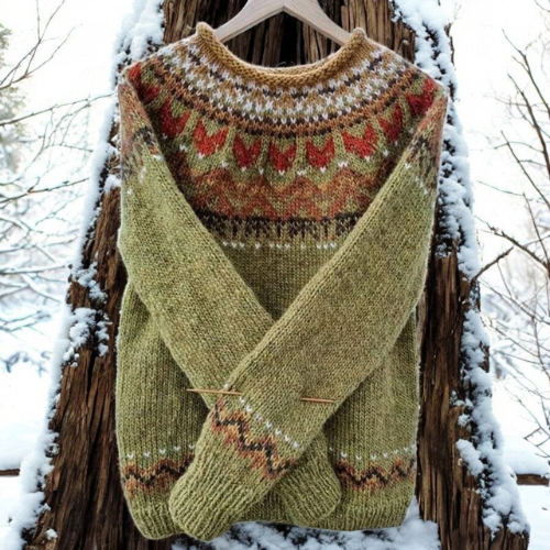 Sigrid | Nordic-Inspired Patterned Jumper