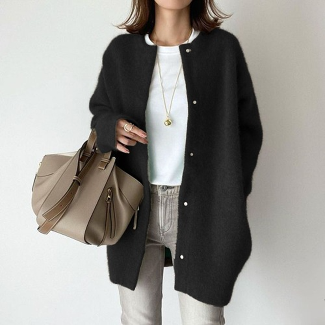 Adela | Relaxed Button-Front Cardigan