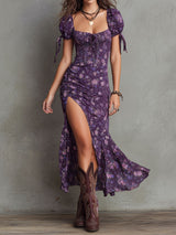 Rosalie | Romantic Puff-Sleeve Floral Maxi Dress