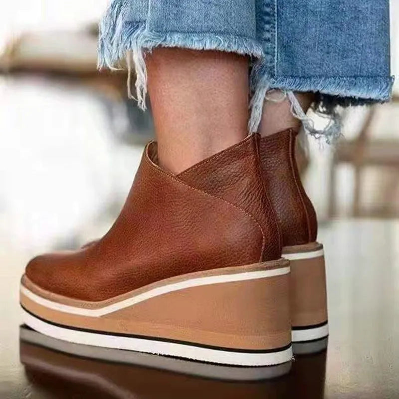 Gloria | Comfort Wedge Ankle Boots