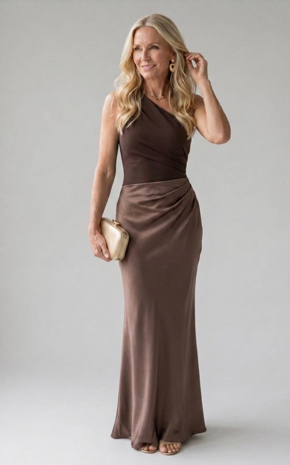 Elspeth | Draped One-Shoulder Maxi Dress