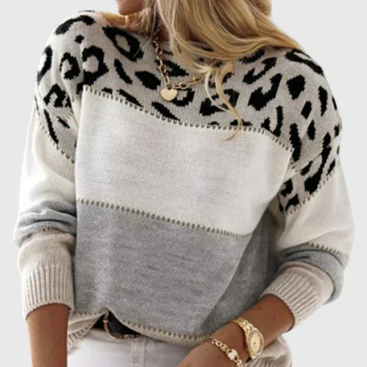 Delphina | Colour-Block Statement Jumper