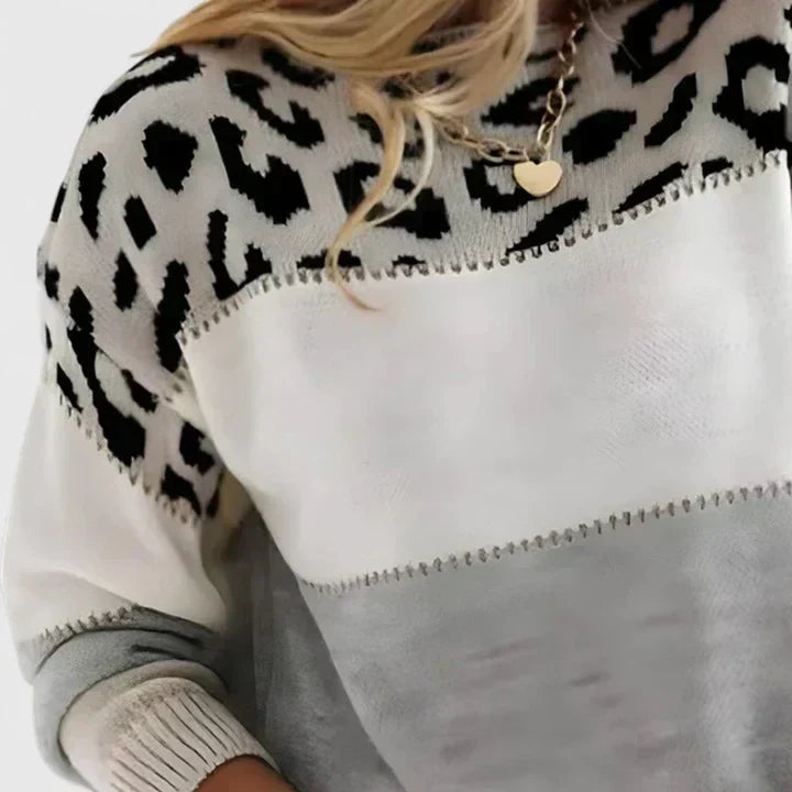 Delphina | Colour-Block Statement Jumper