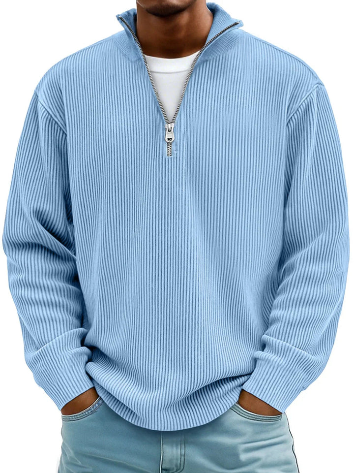 Barrett | Ribbed Quarter-Zip Jumper