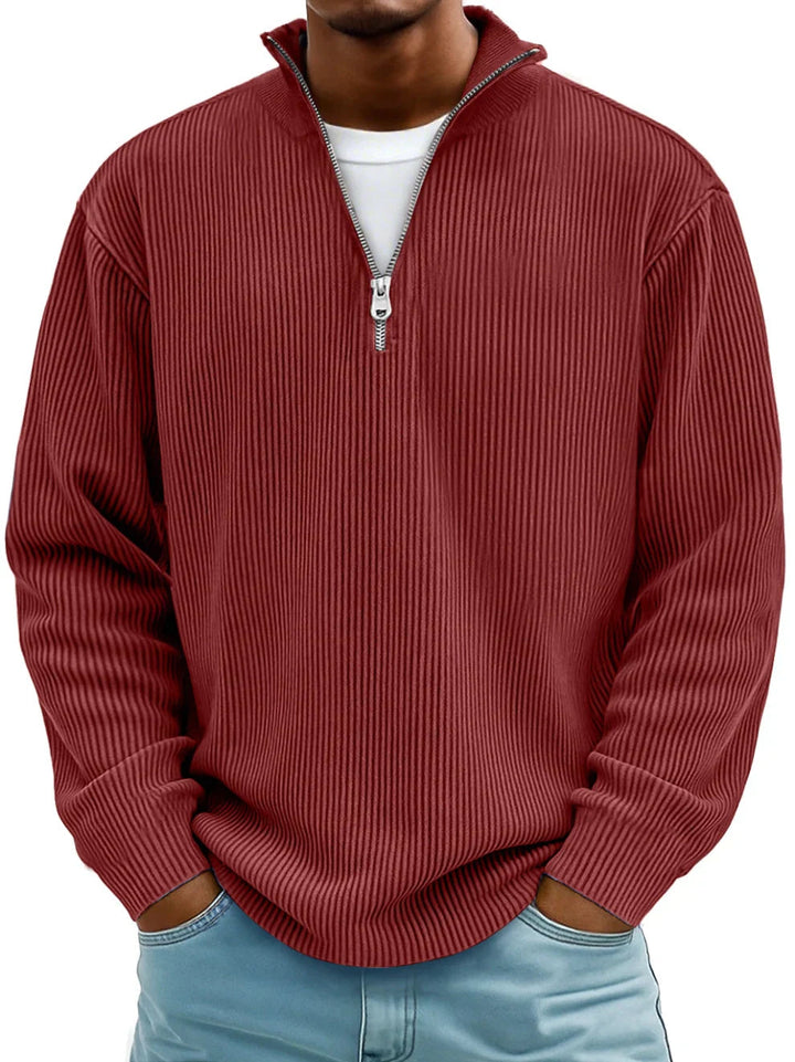 Barrett | Ribbed Quarter-Zip Jumper