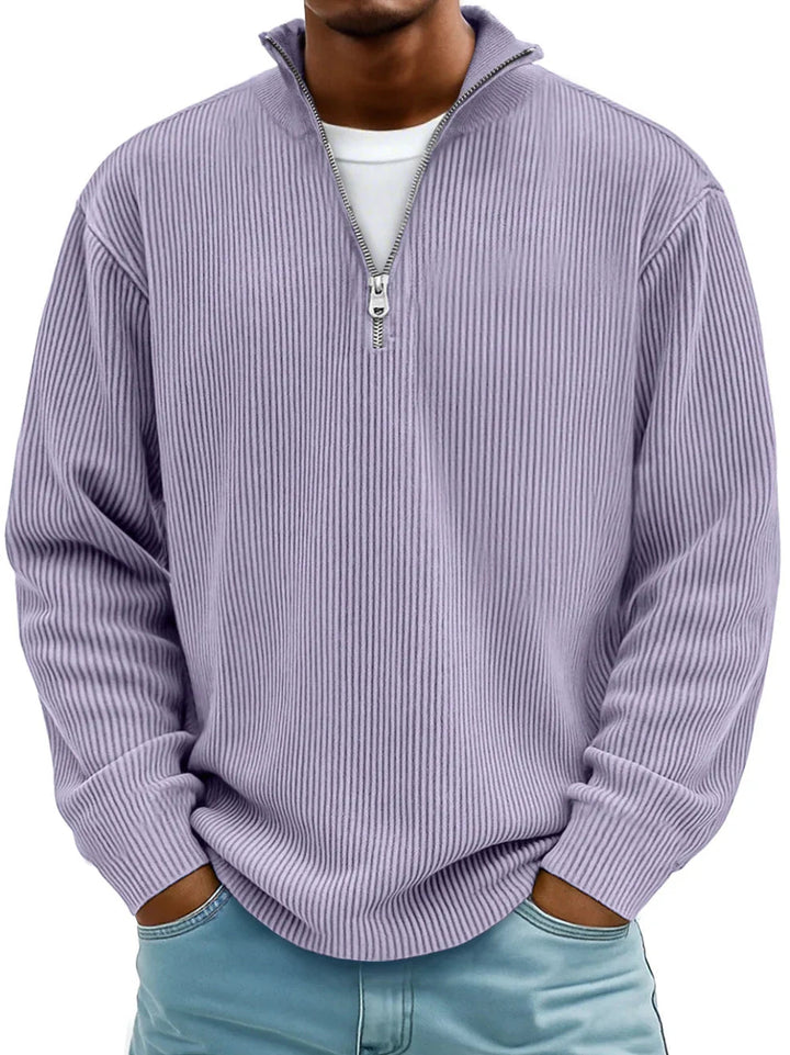Barrett | Ribbed Quarter-Zip Jumper