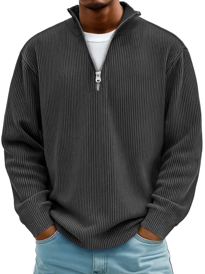 Barrett | Ribbed Quarter-Zip Jumper