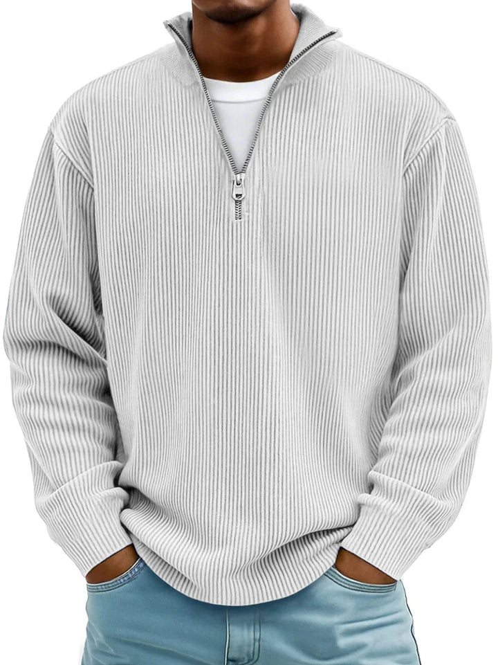 Barrett | Ribbed Quarter-Zip Jumper