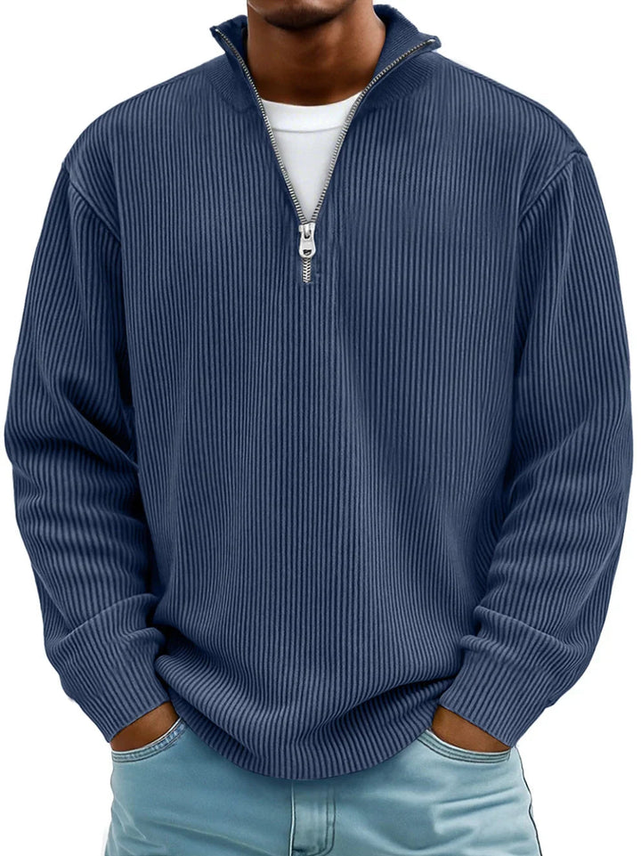 Barrett | Ribbed Quarter-Zip Jumper