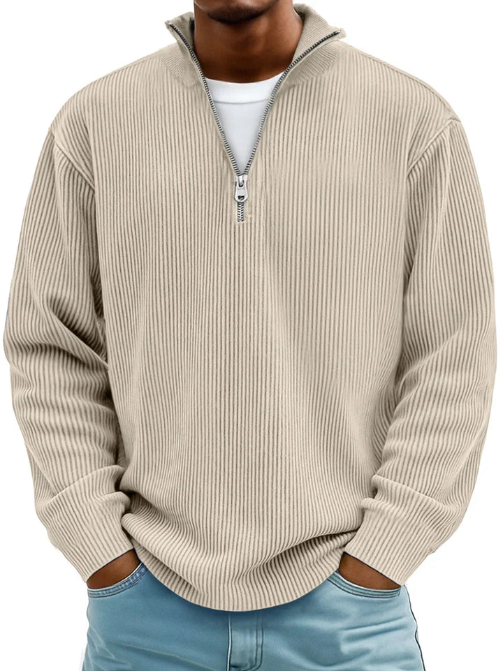 Barrett | Ribbed Quarter-Zip Jumper