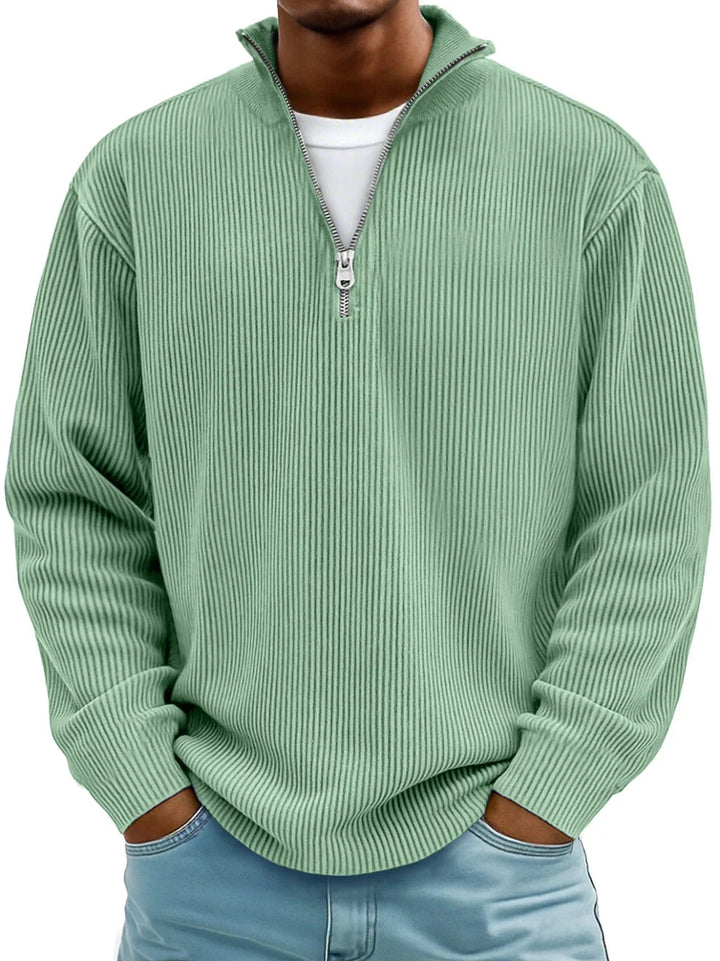 Barrett | Ribbed Quarter-Zip Jumper