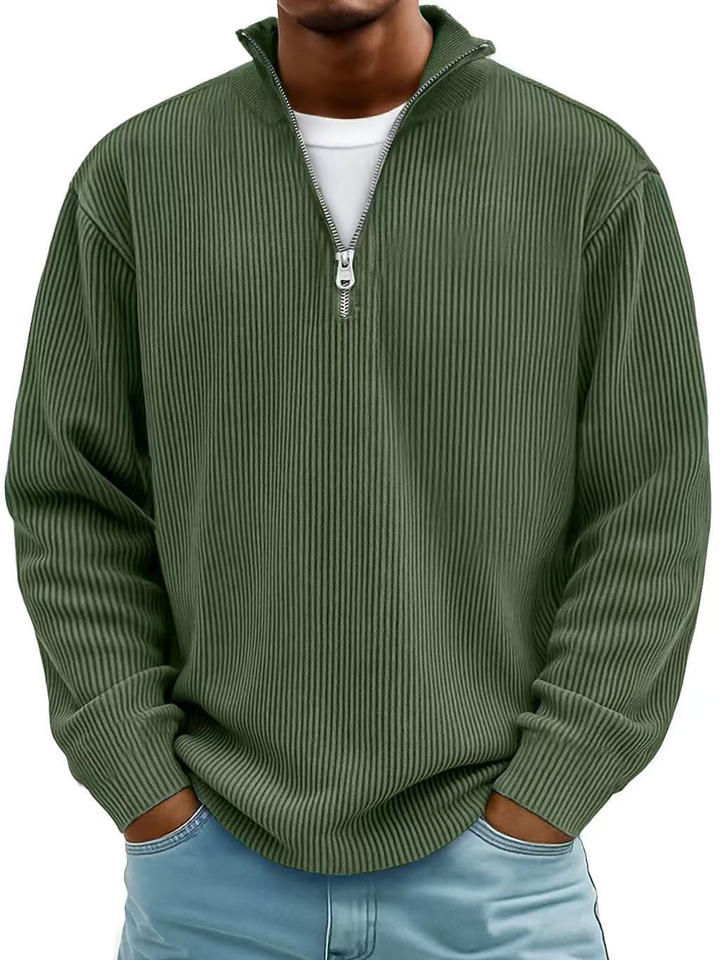 Barrett | Ribbed Quarter-Zip Jumper