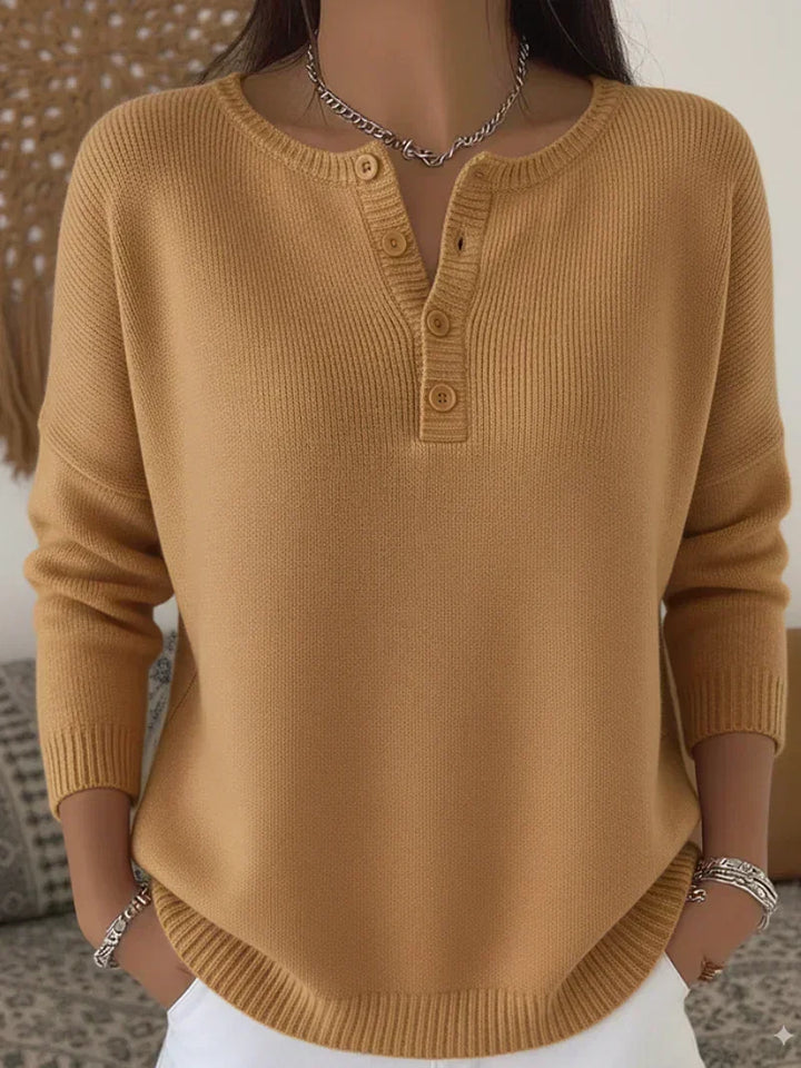 Beatrix | Henley Button Jumper