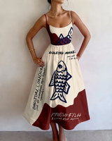 Cressida | Artful Sketch Midi Dress