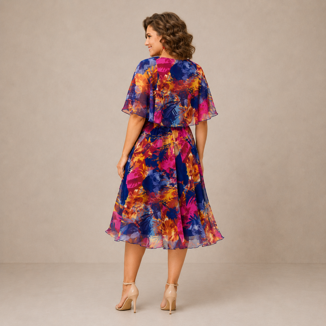Valentina | Floral Flutter Midi Dress