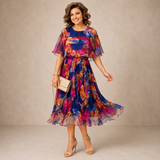 Valentina | Floral Flutter Midi Dress