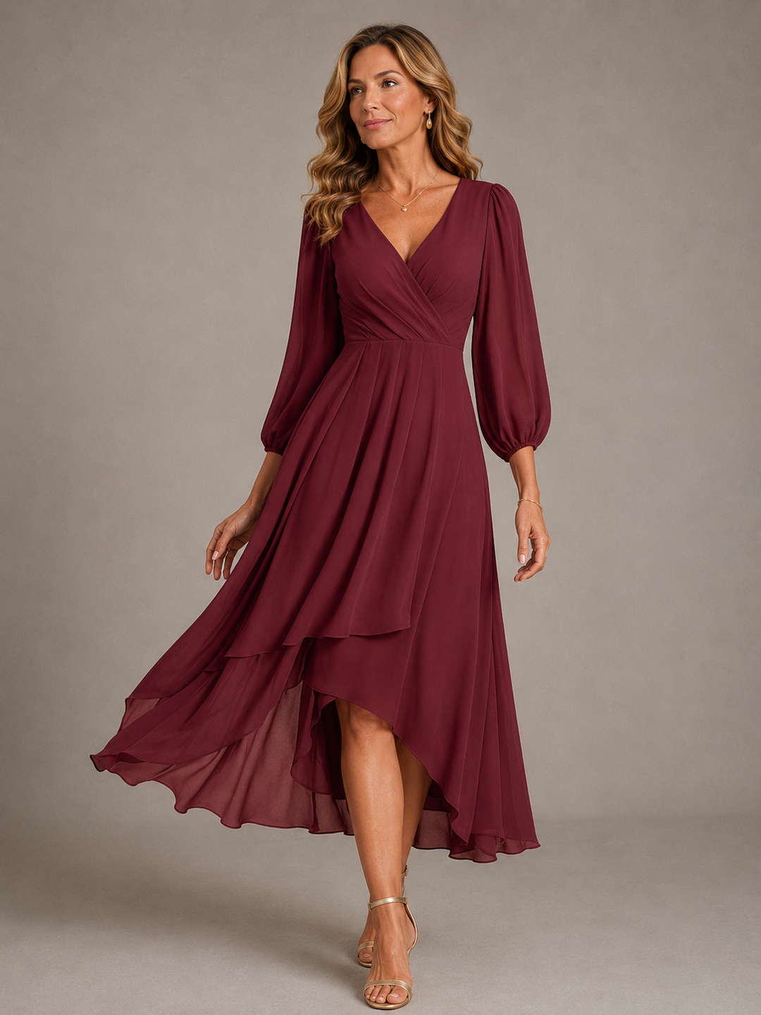 Vera | Flowing V-Neck Maxi Dress