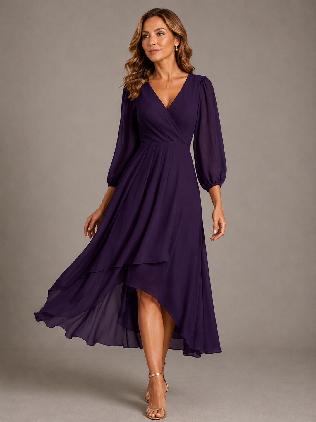 Vera | Flowing V-Neck Maxi Dress