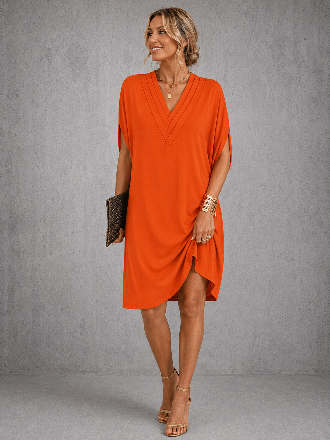 Waverly | Draped V-Neck Dress