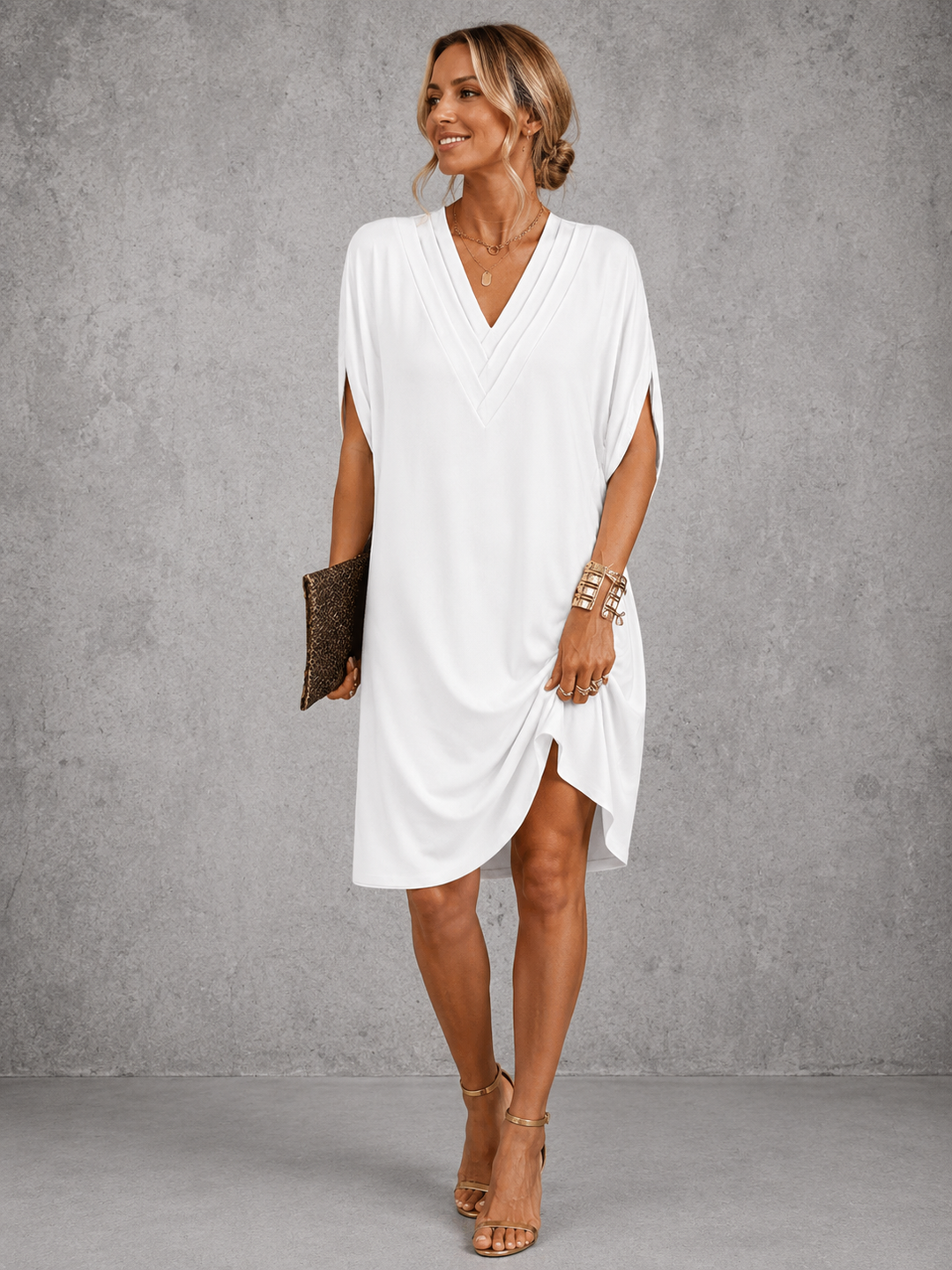 Waverly | Draped V-Neck Dress