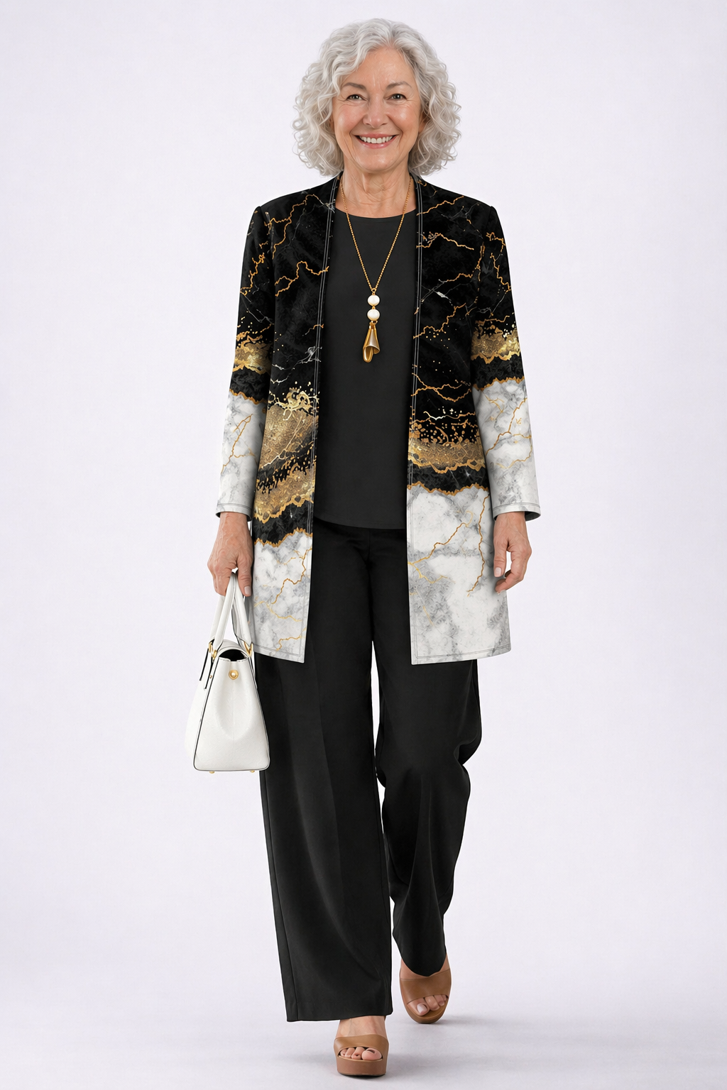 Francesca | Marble-Print Three-Piece Set