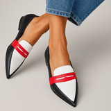 Cosima | Pointed Colour-Block Loafers