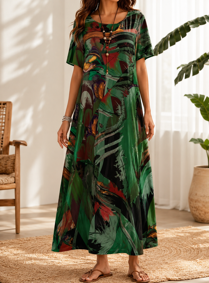 Rosina | Artful Print Midi Dress