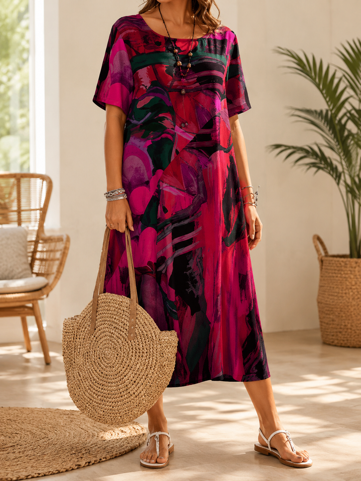 Rosina | Artful Print Midi Dress