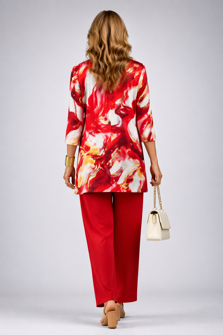 Carmen | Artful Swirl-Print Three-Piece Set