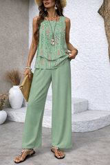 Ophelia | Garden-Print Two-Piece Set