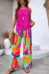 Fabiana | Vibrant Wide-Leg Two-Piece Set