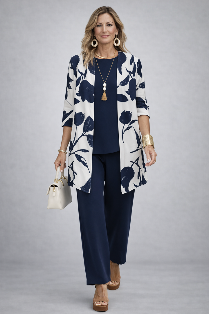 Antonia | Refined Floral Three-Piece Set
