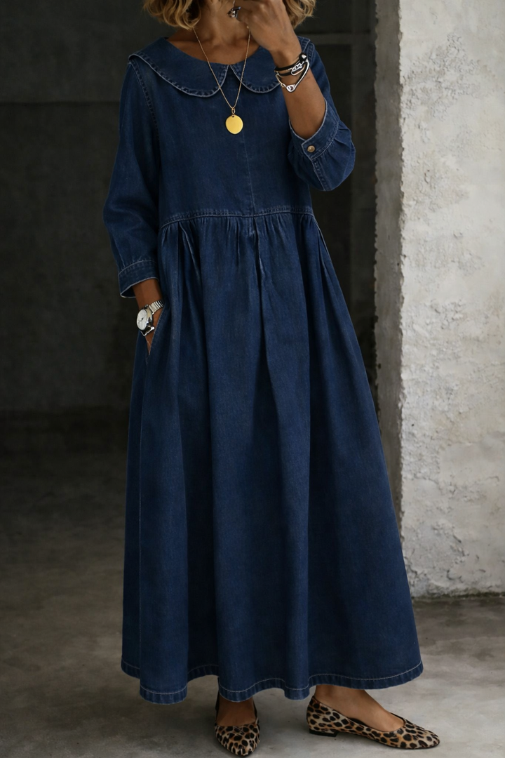 Josie | Peter Pan Collar Maxi Dress
