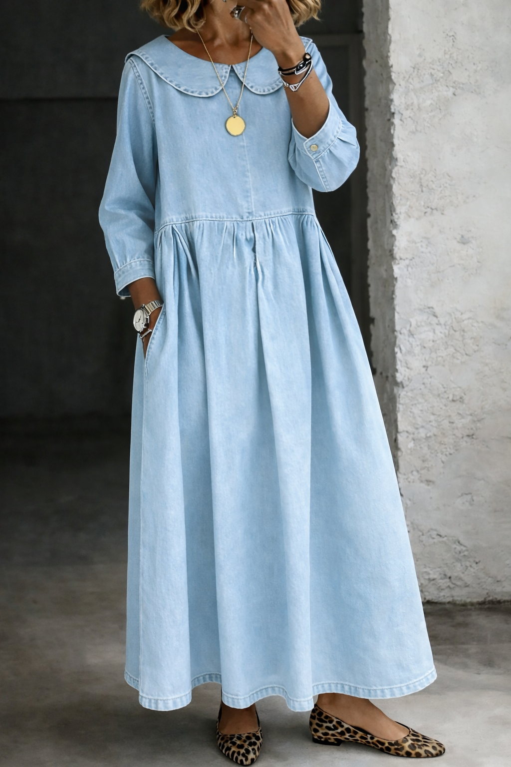 Josie | Peter Pan Collar Maxi Dress