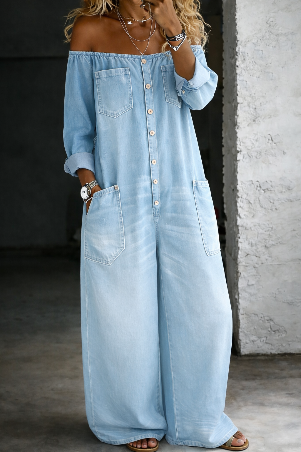 Freya | Off-Shoulder Wide-Leg Jumpsuit