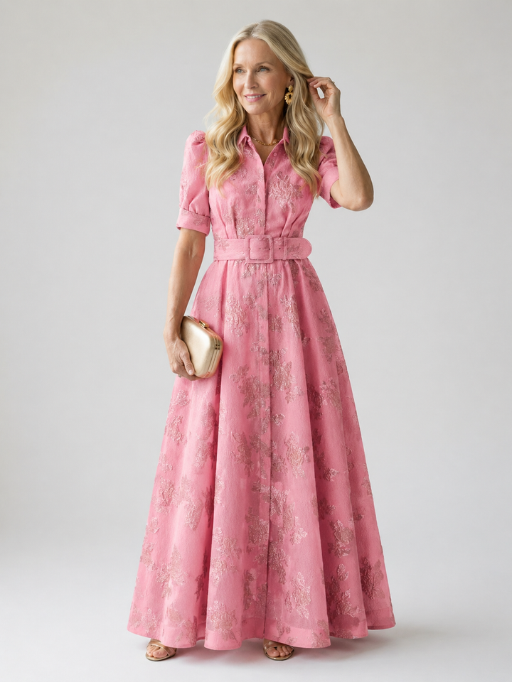 Rosella | Belted Floral Maxi Dress