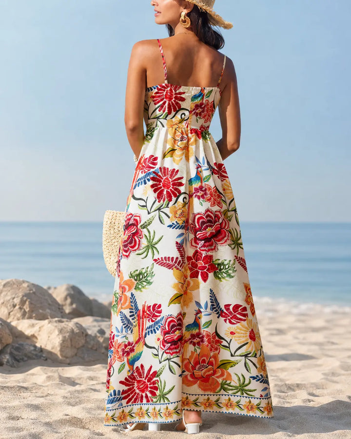 Ramona | Botanical Print Maxi Dress