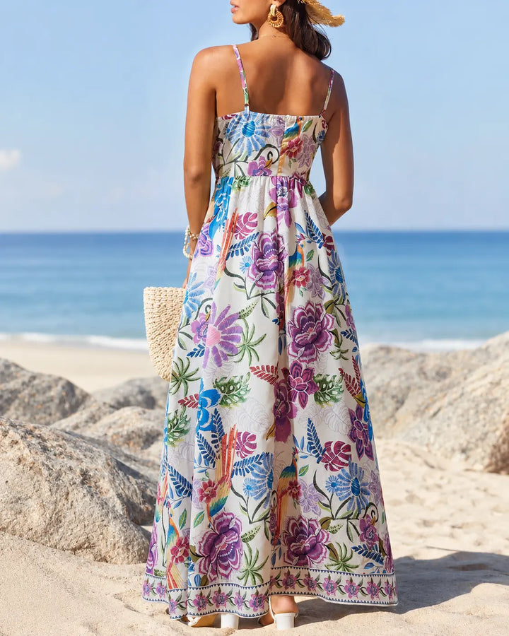 Ramona | Botanical Print Maxi Dress