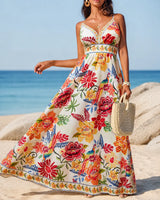 Ramona | Botanical Print Maxi Dress
