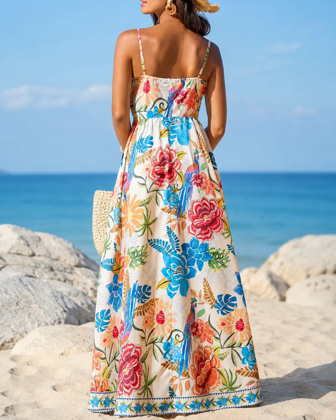 Ramona | Botanical Print Maxi Dress