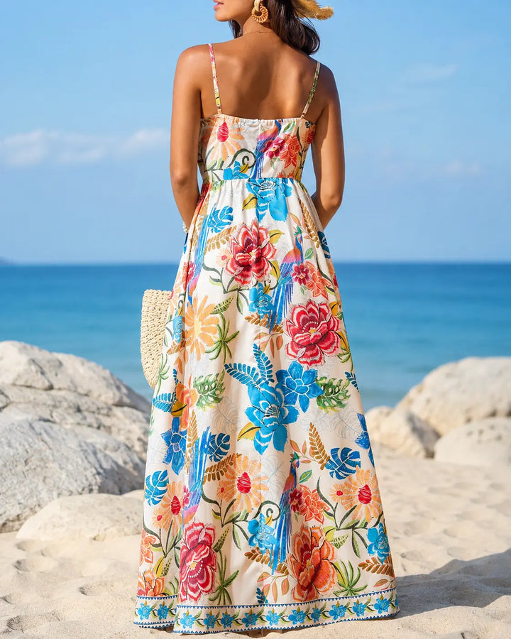 Ramona | Botanical Print Maxi Dress