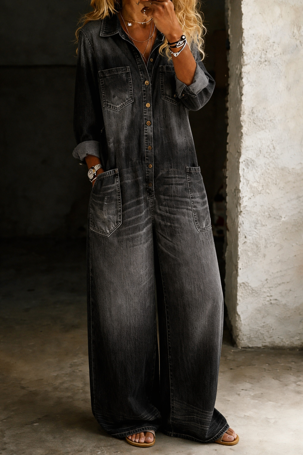 Frances | Relaxed Wide-Leg Jumpsuit